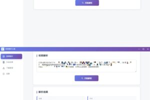 多平台短视频解析水印 v3.0 程序源码+视频解析工具